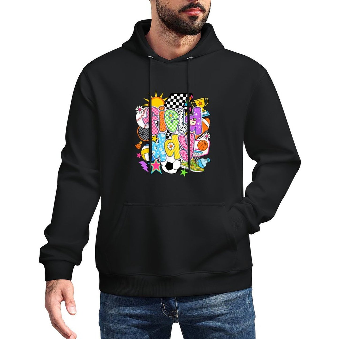 Field Day Fun Day Let The Games Begin Field Trip Teacher Kid Cotton-Polyester Blend Hoodie