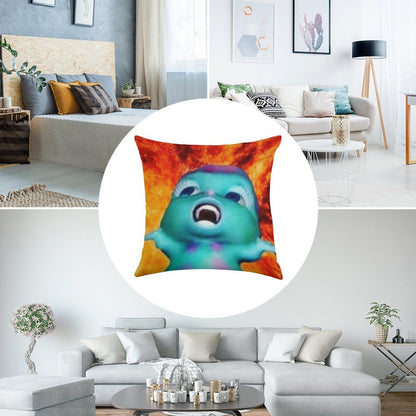 Bibble Meme Linen Throw Pillow Cover