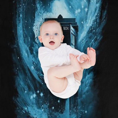 The Color Vortex-blue Version Throw Blanket