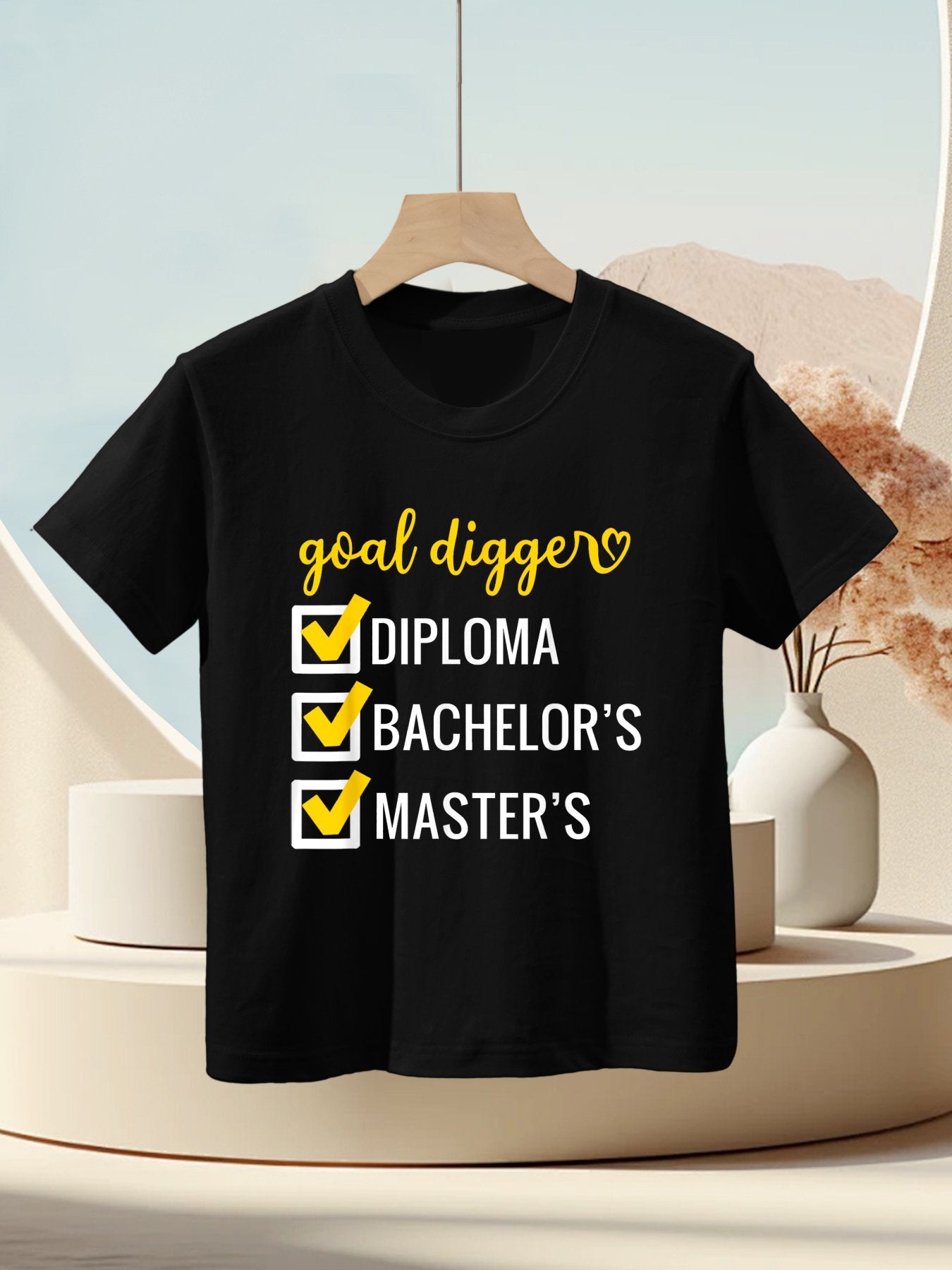 Goal Digger Inspirational Quotes Master&#39;s Degree Graduation Kids T-Shirt