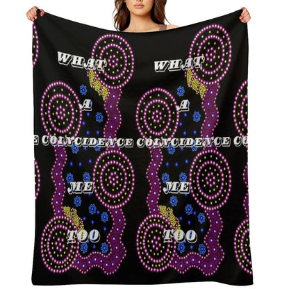 Indigenous Dot Painting Design (What A Coincidence Me Too) Throw Blanket
