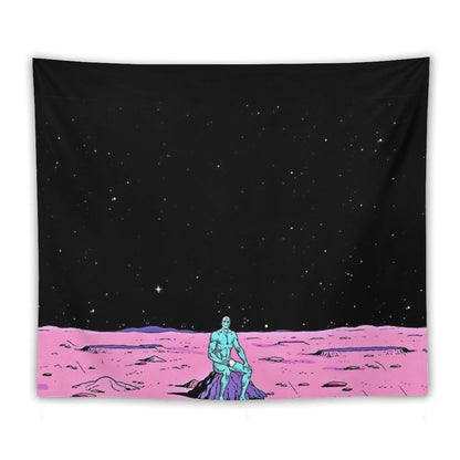 (Fixed) Dr. Manhattan Sitting on Mars (comic) Tapestry
