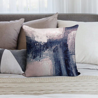 Pink And Navy 1 Soft High-Density Material Throw Pillow