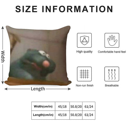 Remy Ratatouille Meme Soft Durable Construction Throw Pillow