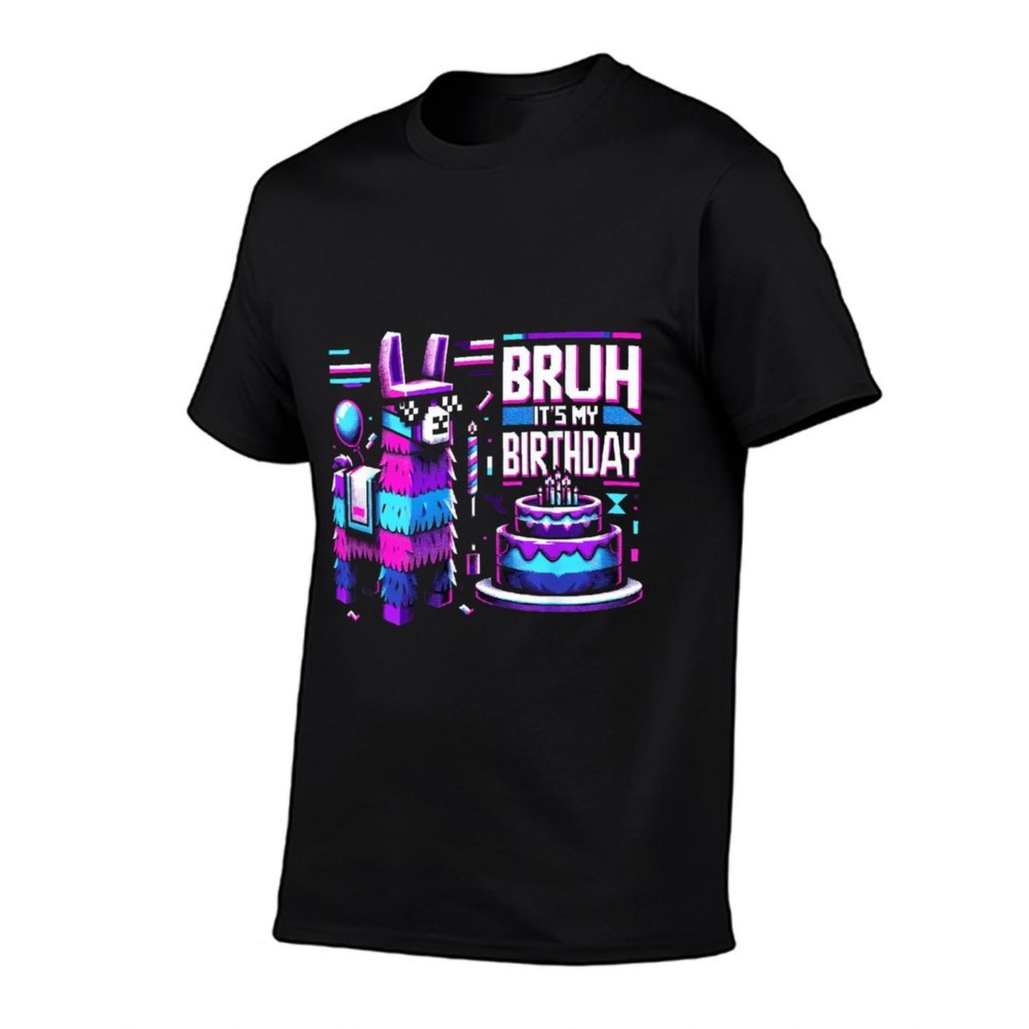 Bruh Its My Birthday Llama Pinata Boy Girl Family Party Bday  Fade-proof Color T-Shirt