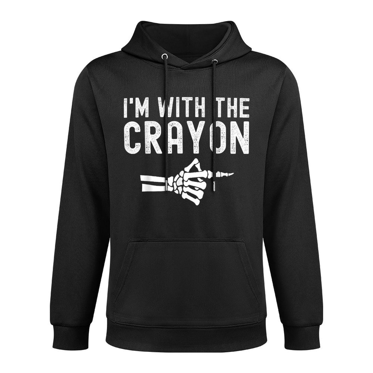 Im With The Crayon Funny Skeleton Halloween Couples Pilling-Resistant Hoodie