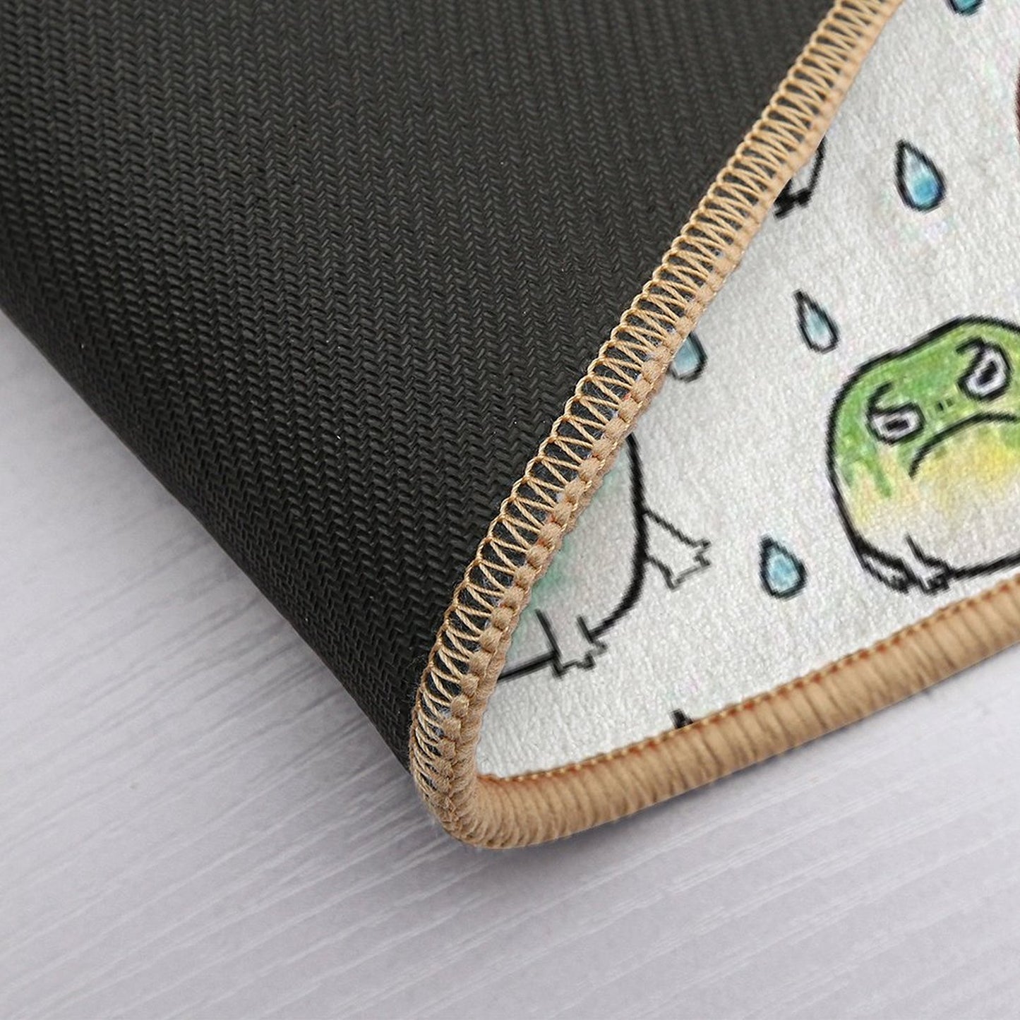 Round Rain Frogs Bath Mat