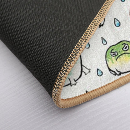 Round Rain Frogs Bath Mat