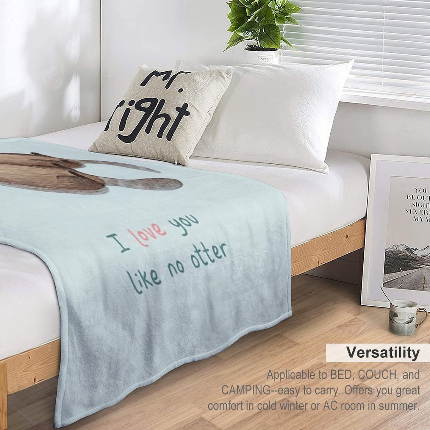 I Love You Like No Otter Throw Blanket