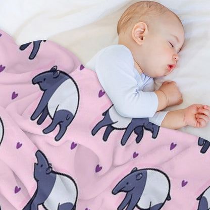 Tiny Tapirs Throw Blanket