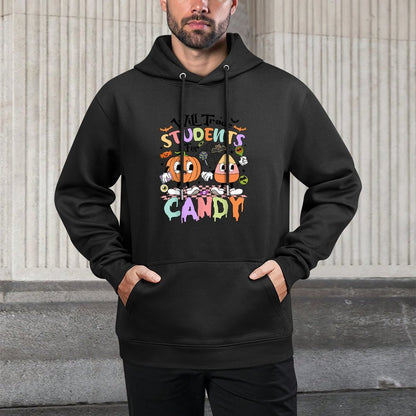 Funny Candy Halloween Teacher Will Trade Students For Candy Pilling-Resistant Hoodie