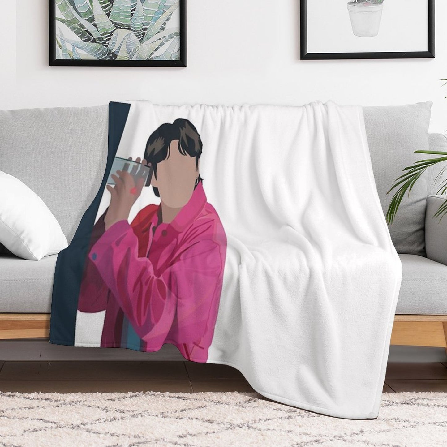Jungkook Left And Right Throw Blanket