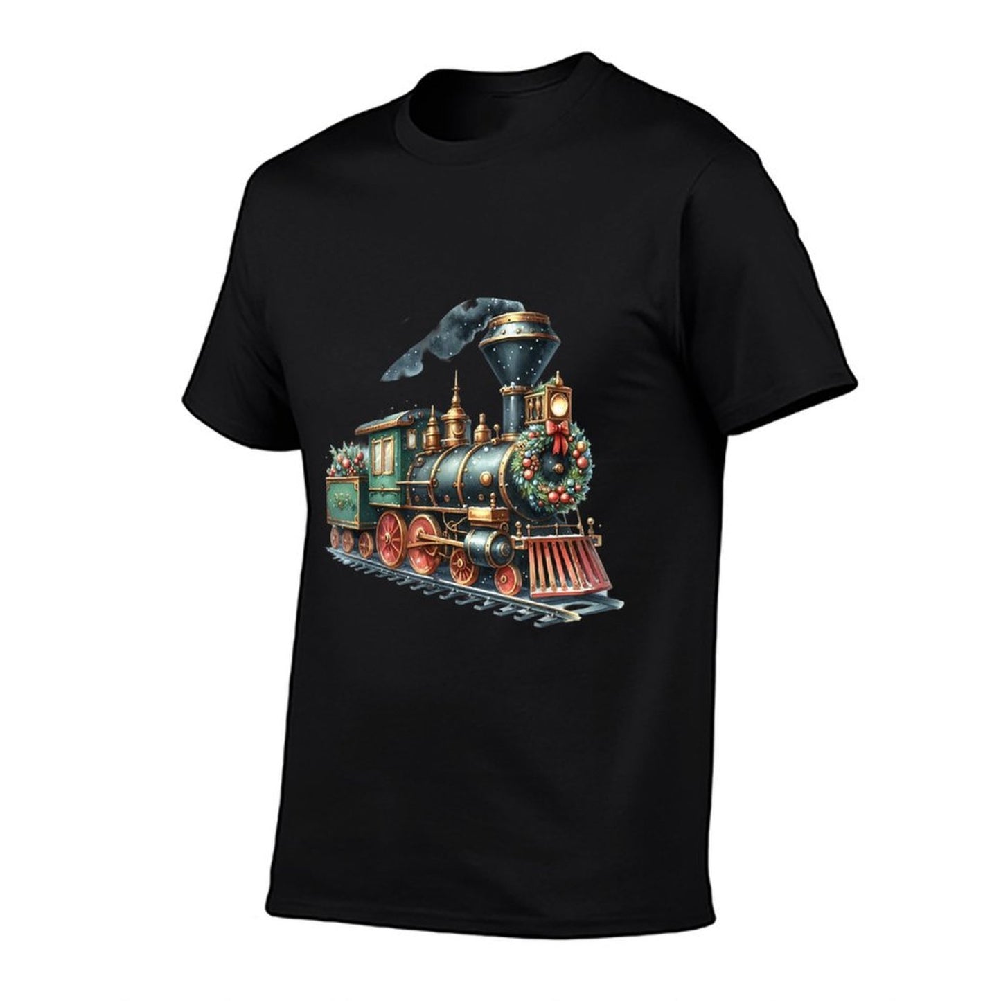Christmas Steam Train Locomotive Matching Family Pajamas  Moisture-wicking T-Shirt