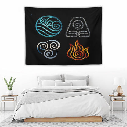 Avatar The Last Airbender Element Symbols Tapestry
