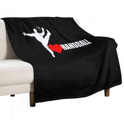 I Love Handball  Handballer Love Goalie Handball Lover Throw Blanket