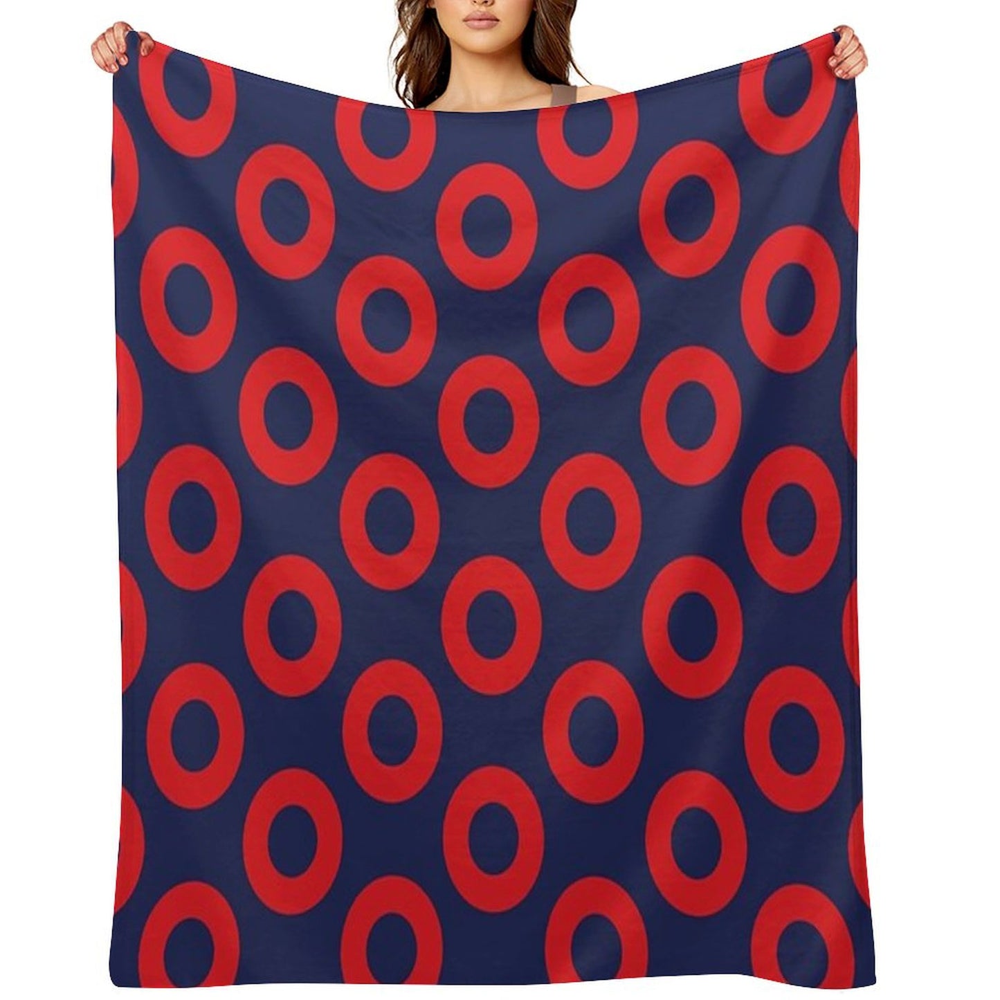 Fishman Doughnut Phish Pattern by Custeez Throw Blanket