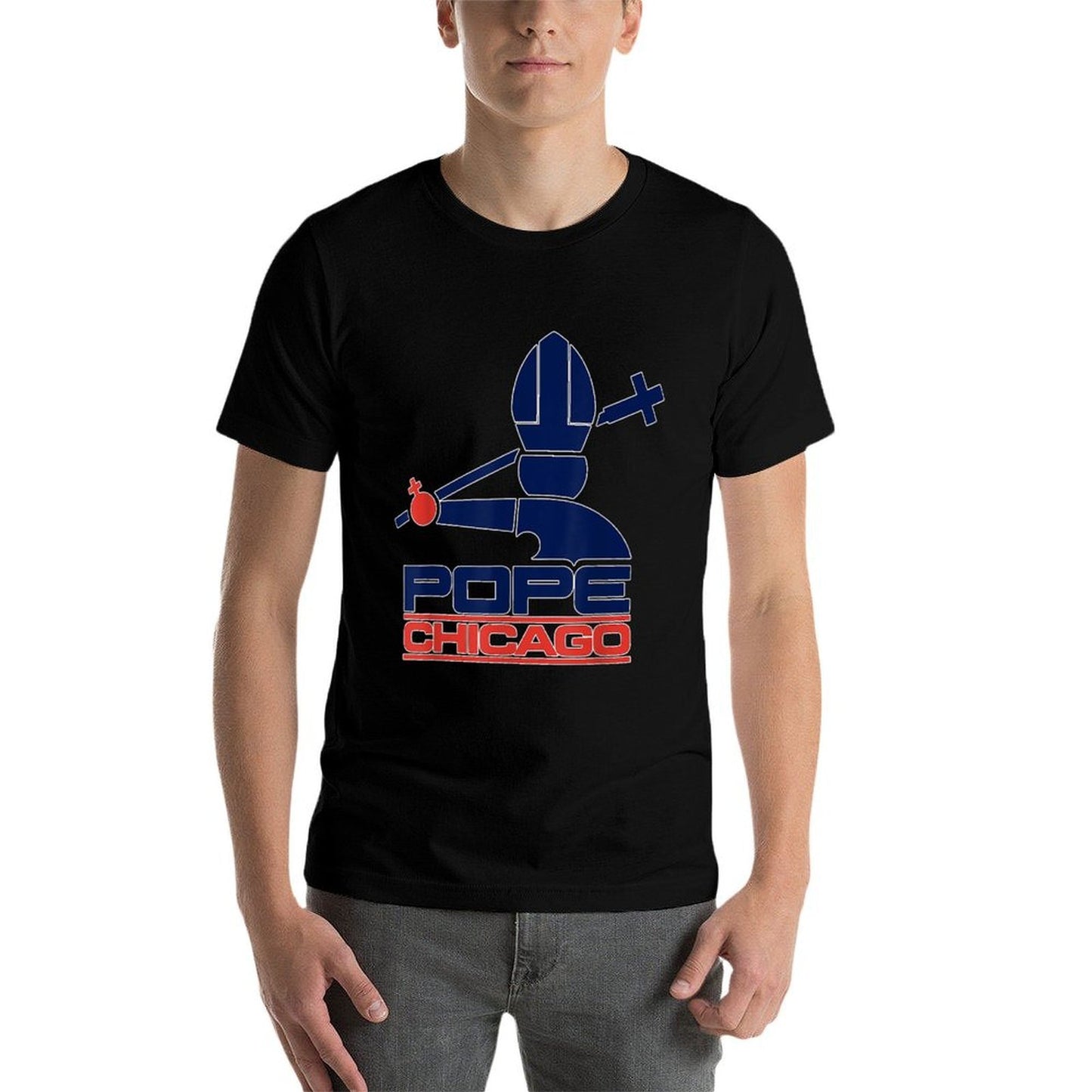 Pope Leo XIV Pope Chicago  Wrinkle-resistant T-Shirt