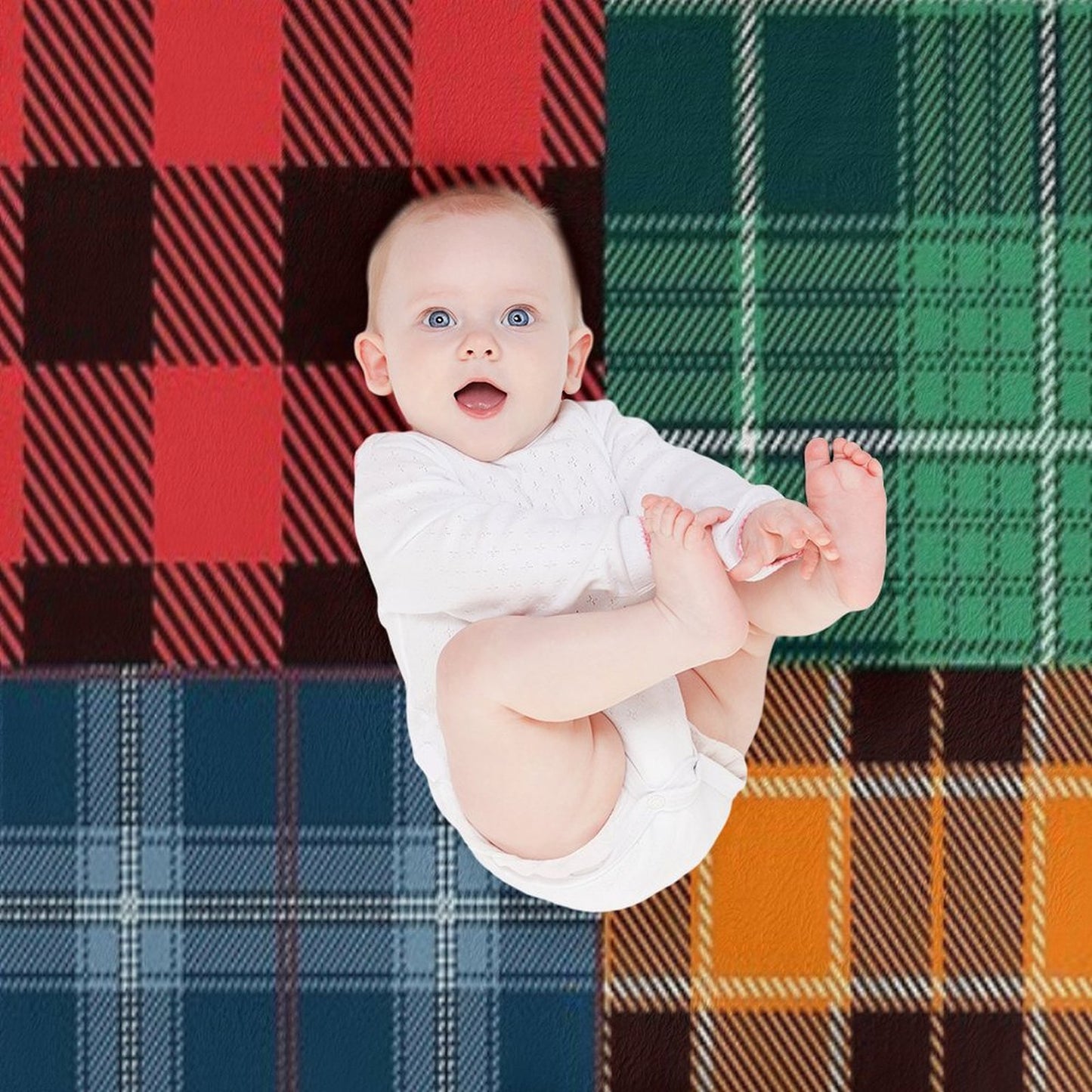 Patchwork Flannel Pattern Throw Blanket