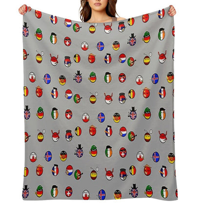 Countryballs Pack Throw Blanket