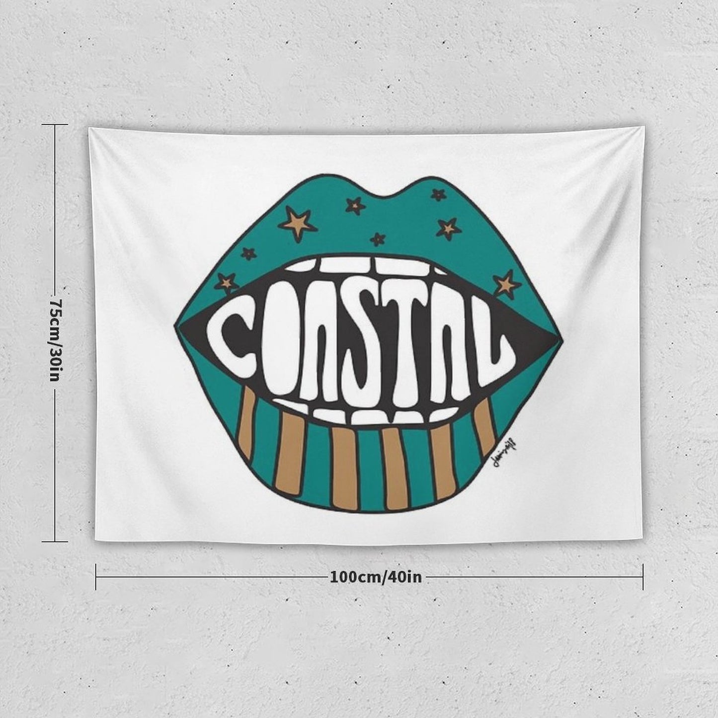 Coastal Carolina Funky Lips Tapestry