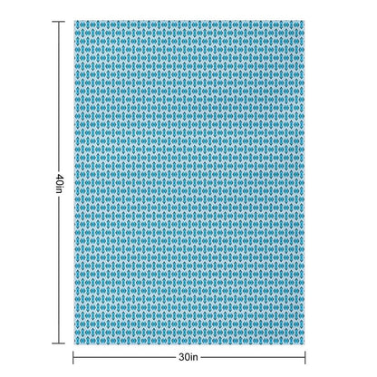 Overlapping Aqua Blue Diamonds Throw Blanket