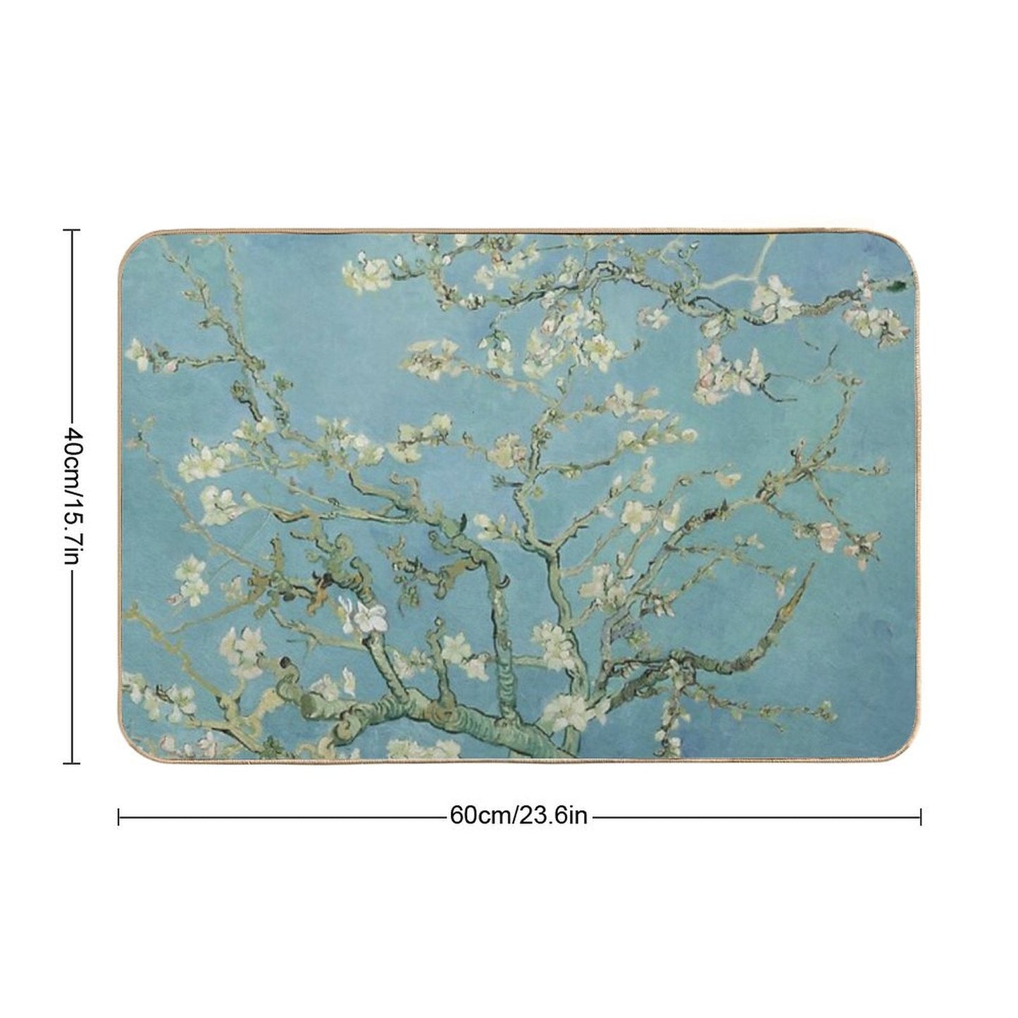 Almond Blossoms (High Resolution), Van Gogh Bath Mat