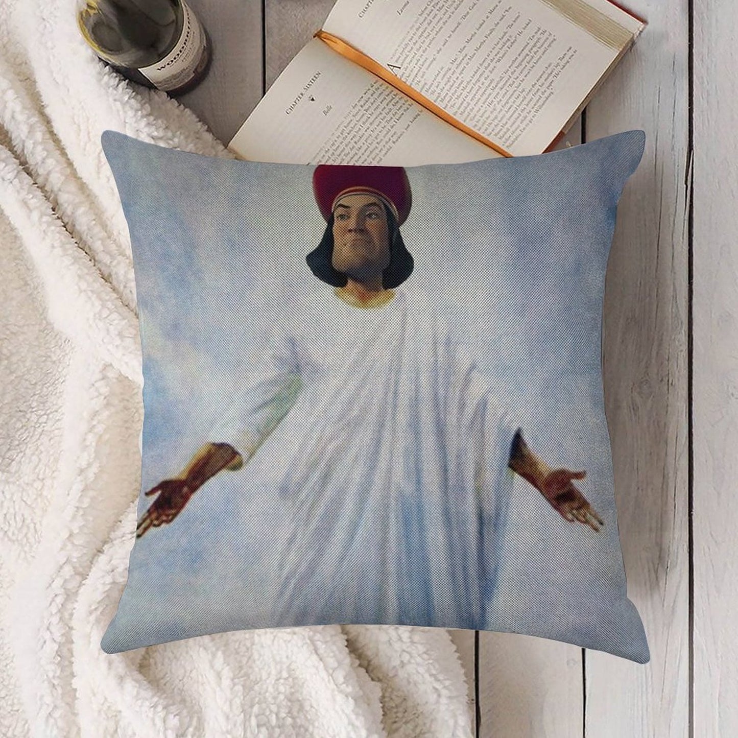 Lord Farquaad As God Linen Throw Pillow Cover
