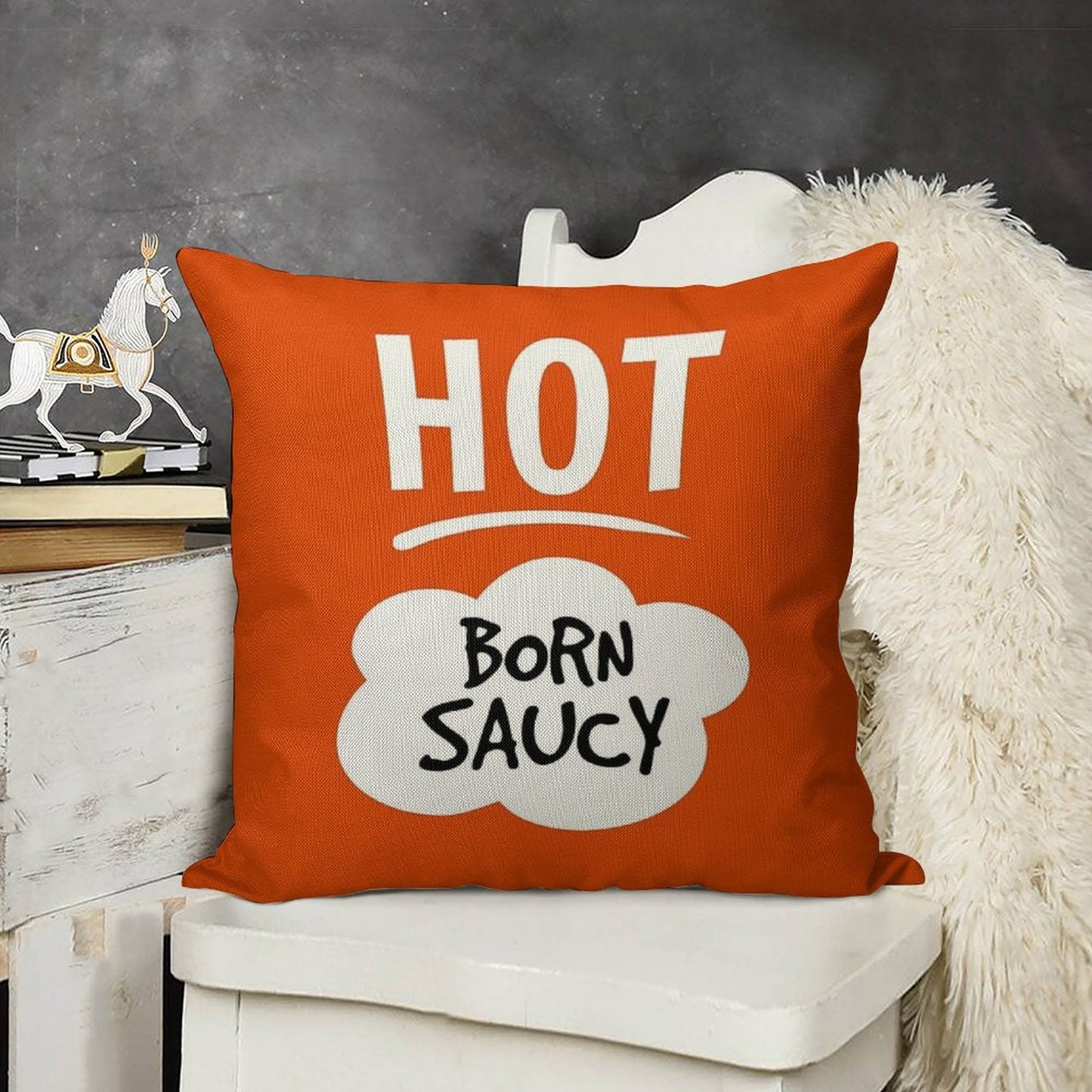 Taco Bell Hot Sauce Linen Throw Pillow Cover