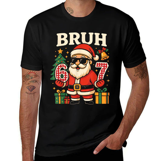 Funny 67 Christmas Pajamas Six Seven Meme Brainrot  Stretchy T-Shirt