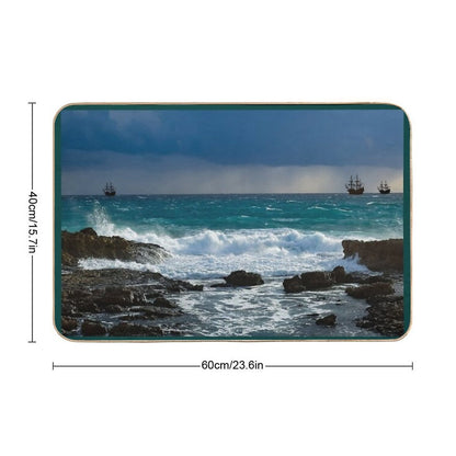OCEAN WAVES Bath Mat