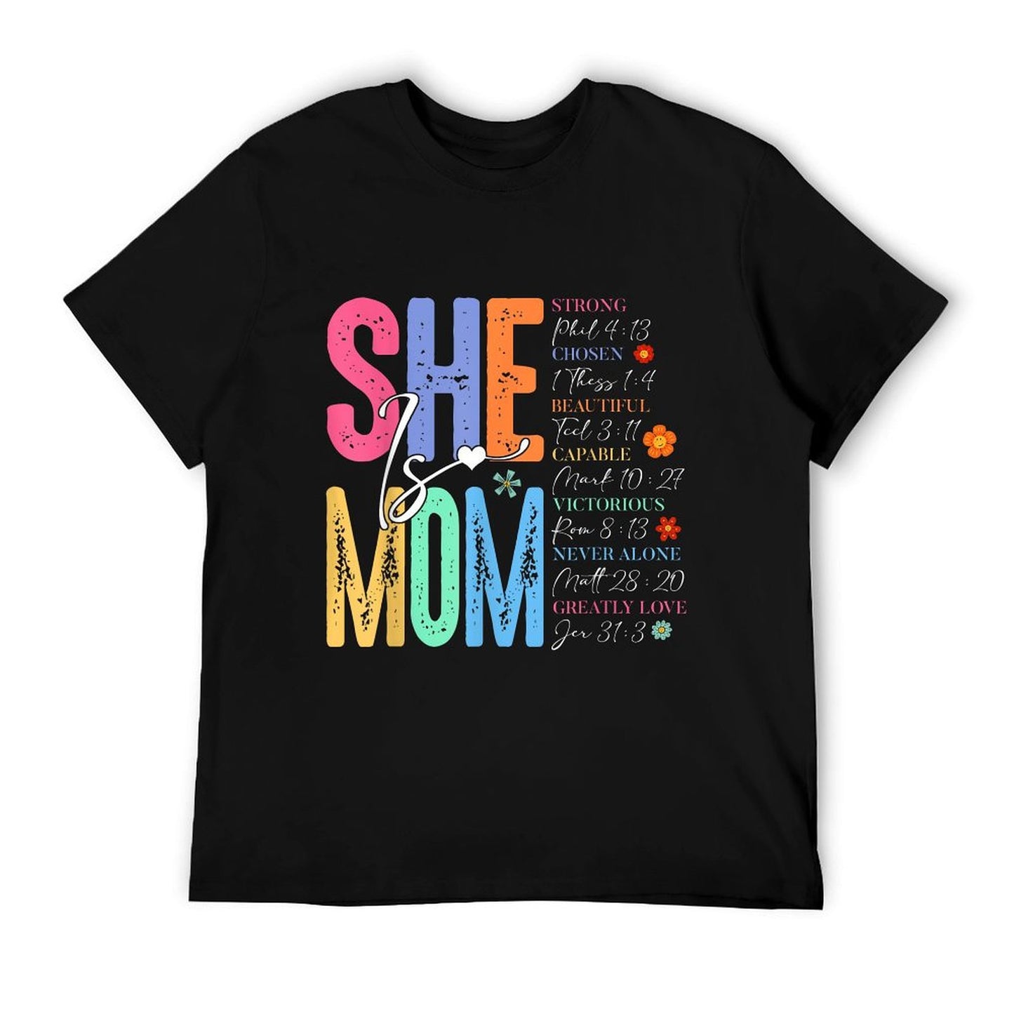 She Is Mom Christian Mother&#39;s Day Jesus Mama Religious Women T-Shirt