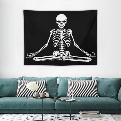 Meditating Skeleton Tapestry