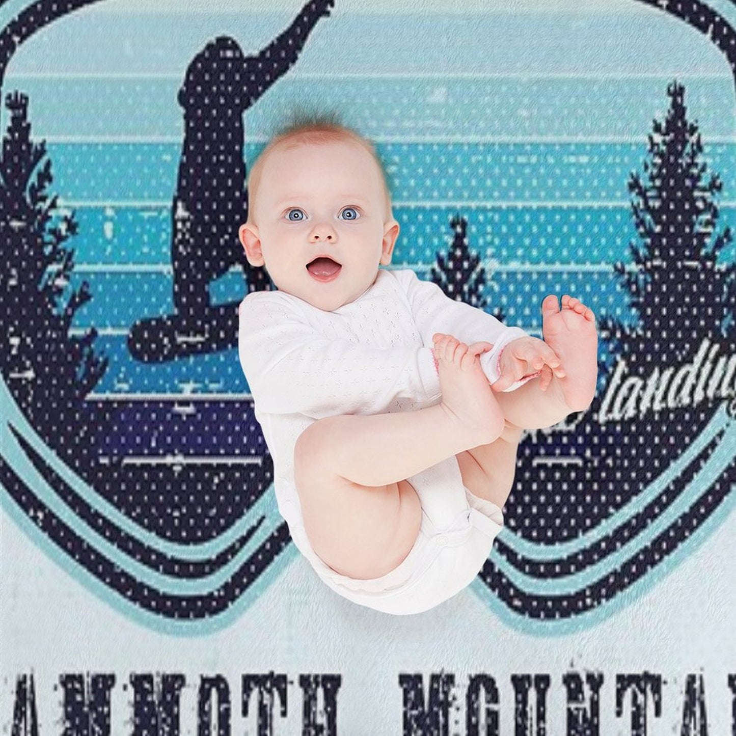 Snowboard Mammoth Mountain California Throw Blanket