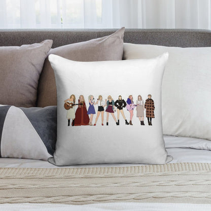 TAYLOR SWIFT 9 ERAS Soft Anti-Pilling Throw Pillow