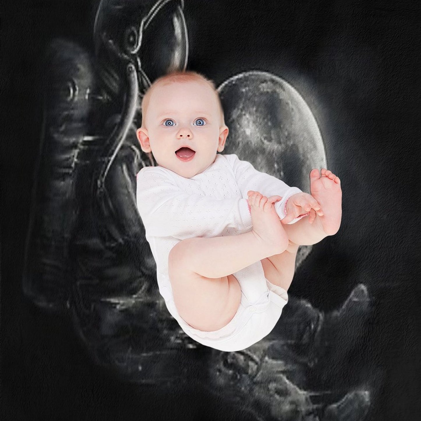 Moon Play Throw Blanket