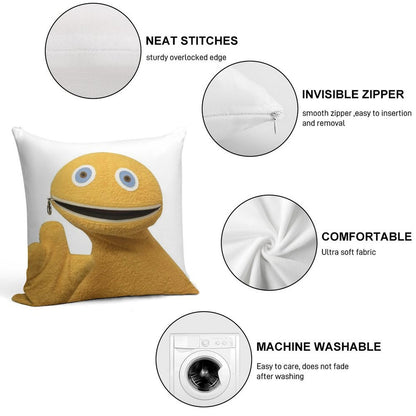 Rainbow Zippy Big Mouth - Zippy from Rainbow - Classic UK - Zippy T-shirt - Zippy T Shirt - Zippy The Legend Soft Easy Maintenance Throw Pillow