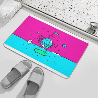 Surreal Planet - Mr Beaker  Easy Maintenance Bath Mat