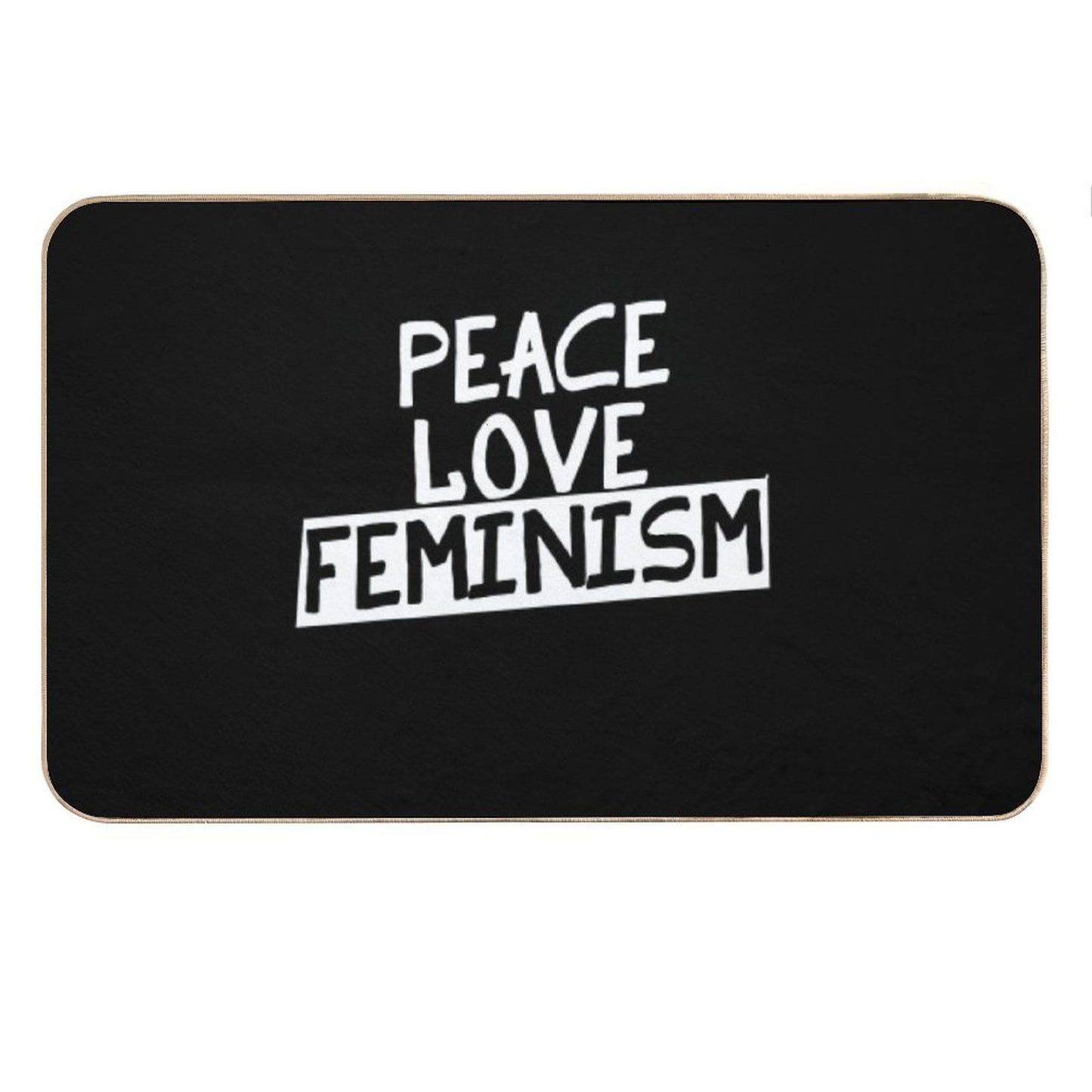 Peace Love Feminism Bath Mat