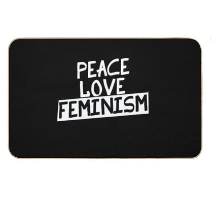 Peace Love Feminism Bath Mat