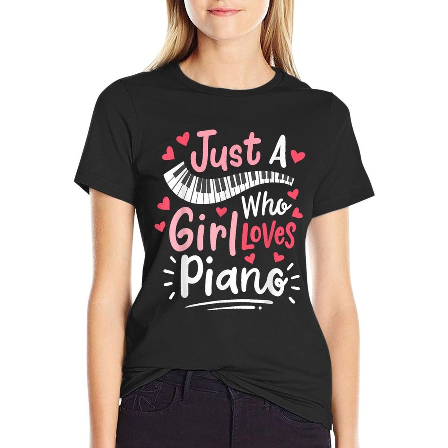Piano Pianist Just A Girl Who Loves Piano T-Shirt