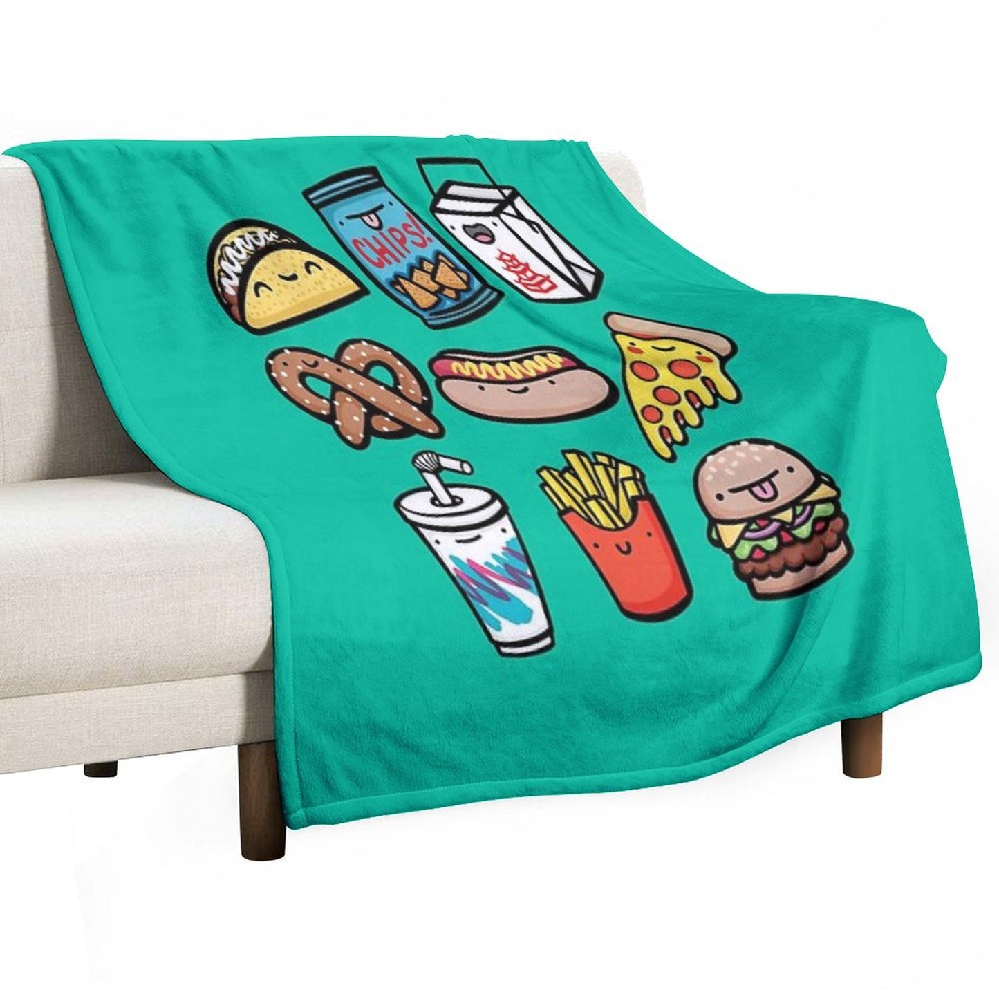 Junk Food Dudes Throw Blanket