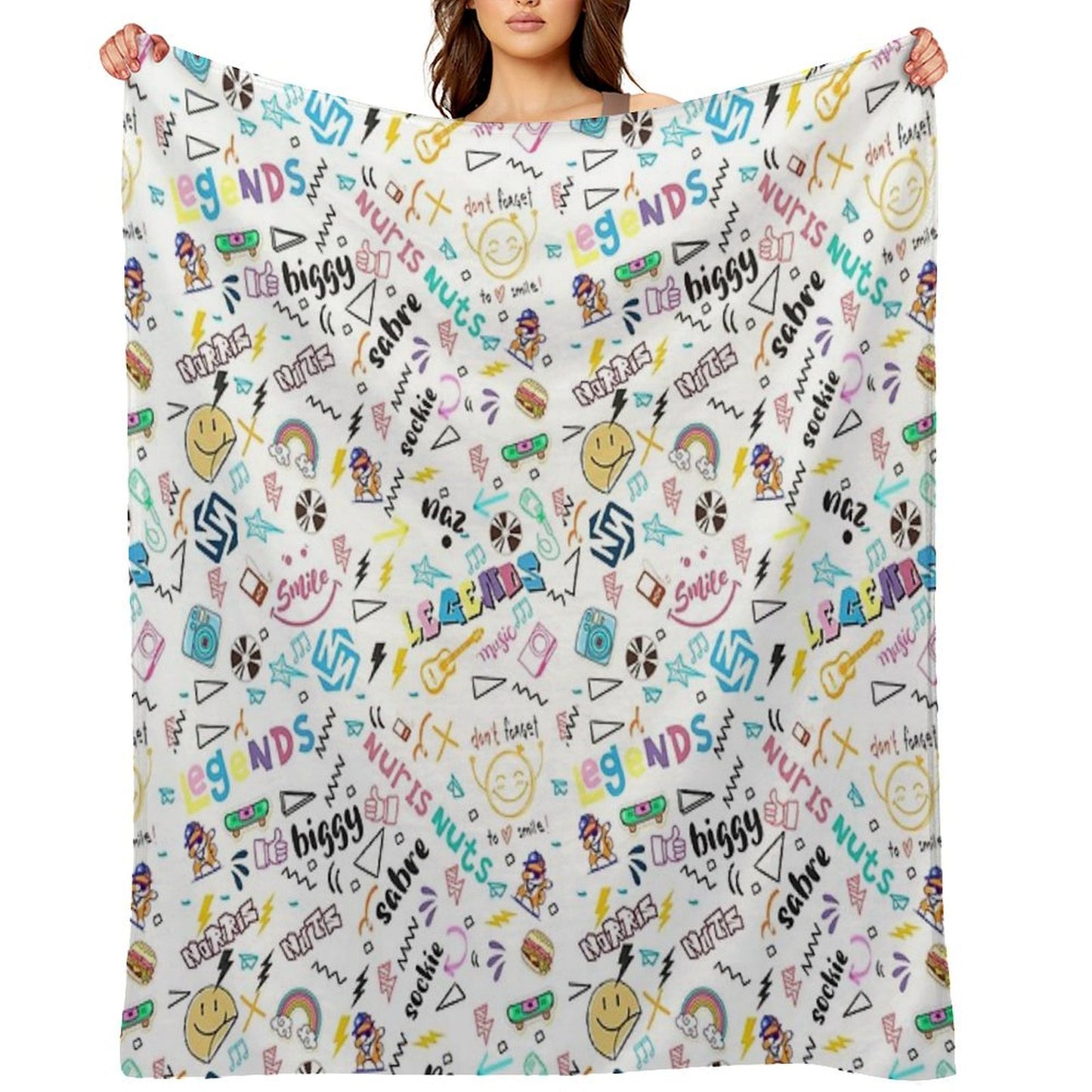 Norris Nuts Seamless Pattern, Norris Nuts Pattern Throw Blanket