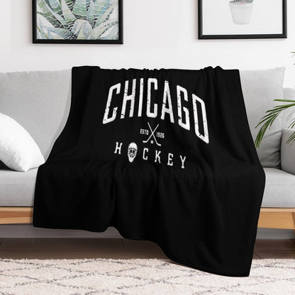 Chicago Blackhawks Hockey Throw Blanket