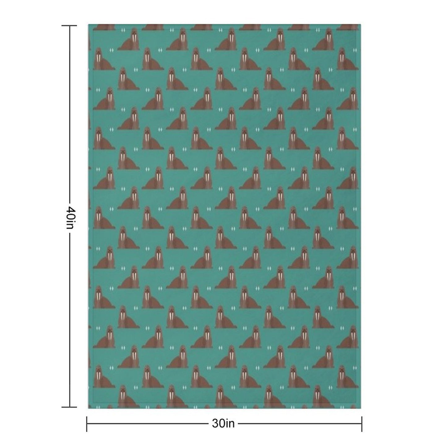 Walrus Party Throw Blanket