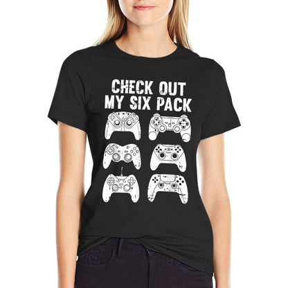 Check Out My Six Pack Gaming Christmas Pajama Funny Gamer  Classic T-Shirt