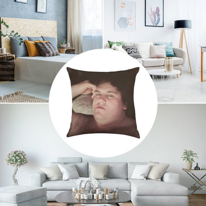 Horny Ogre Linen Throw Pillow Cover