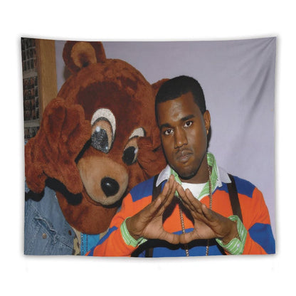 Kanye West with Bear Tapestry