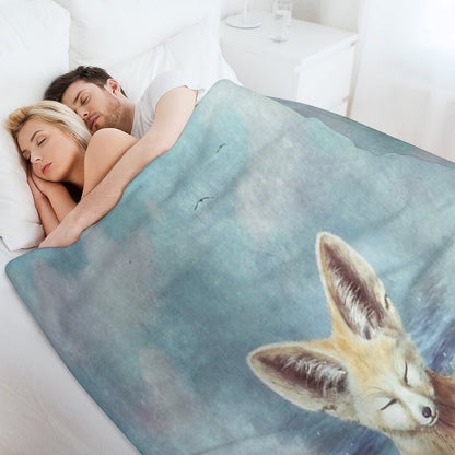A Fennec's Dream Throw Blanket