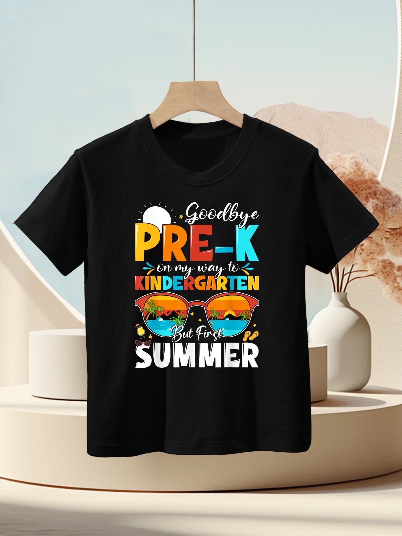 Goodbye Pre-k Graduation To Kindergarten Hello Summer Kids Kids T-Shirt