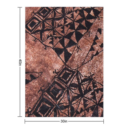 Tongan Tapa Design Throw Blanket